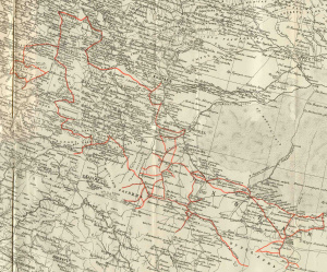 Отчетная карта путешествия Громбчевского в 1989-1990 гг.